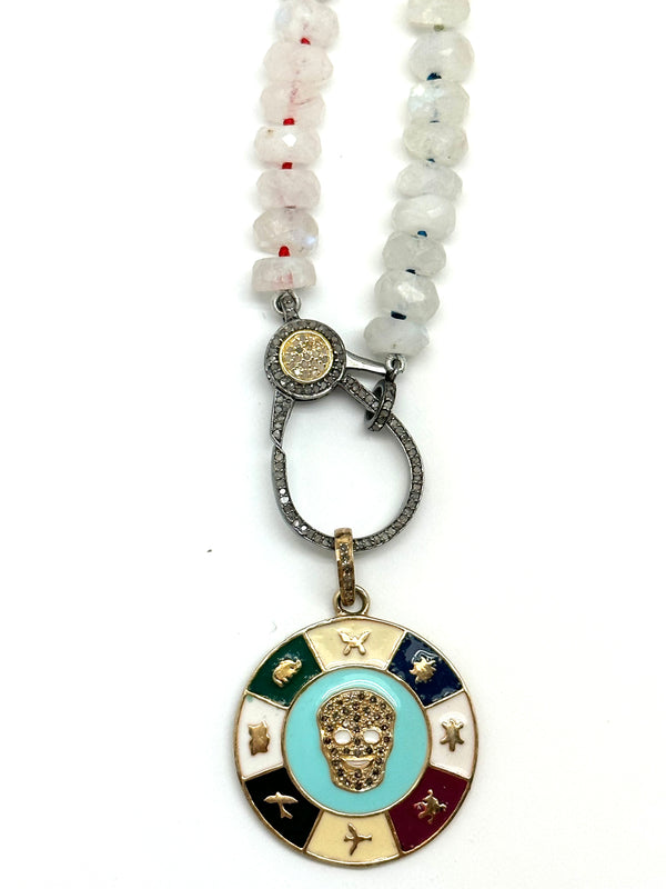 Transcendence and Hope Skull Necklace