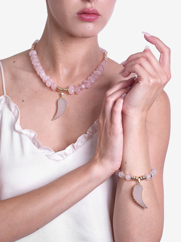 Rose Feather Bracelet