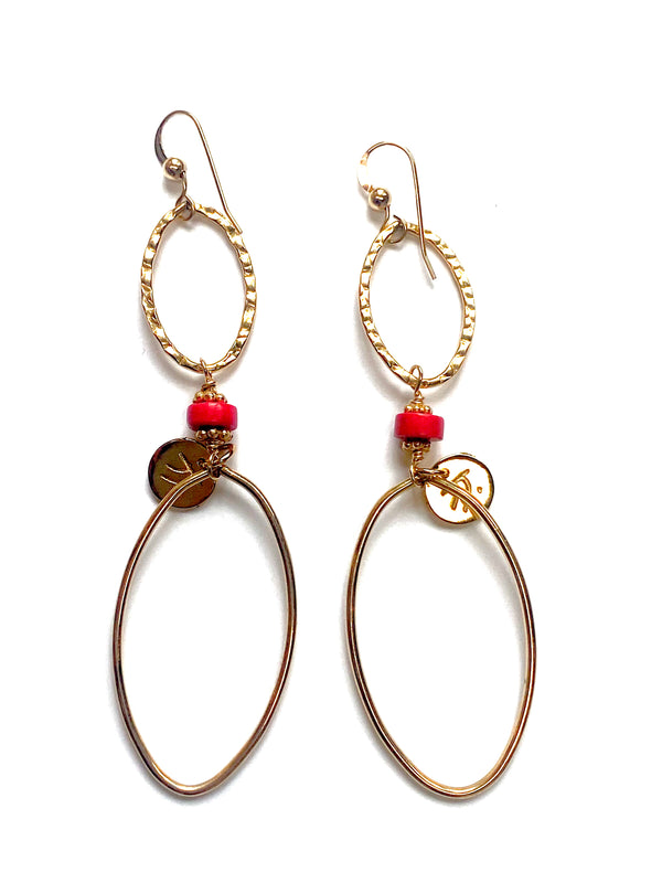 Scarlet Gold Earrings