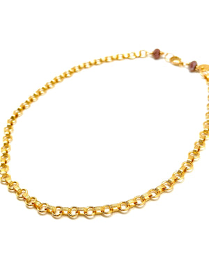 Circle Links 14K Gold Necklace - NEW
