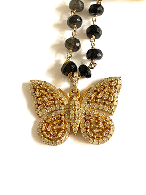 Cat’s Eye Butterfly Diamond Necklace