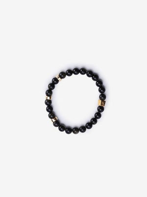 Handmade Black Golden Obsidian Bracelet