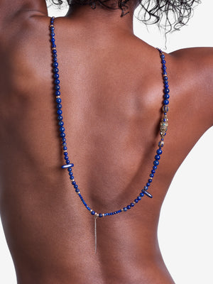 Blue Lapis Diamond Necklace
