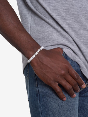 White Howlite Men's Rearview Mirror Bracelet