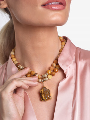 Golden Jade Buddha Gold Necklaces