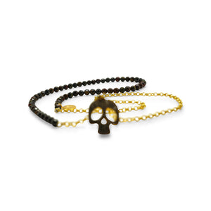 Skull and Bone Diamond Necklace