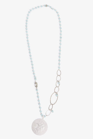 Bloom Larimar Silver Necklace