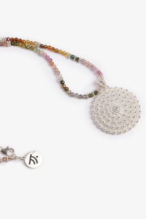Rainbow Tourmaline Love Necklace - Medium - Last One
