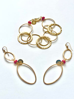 Scarlet Gold Earrings