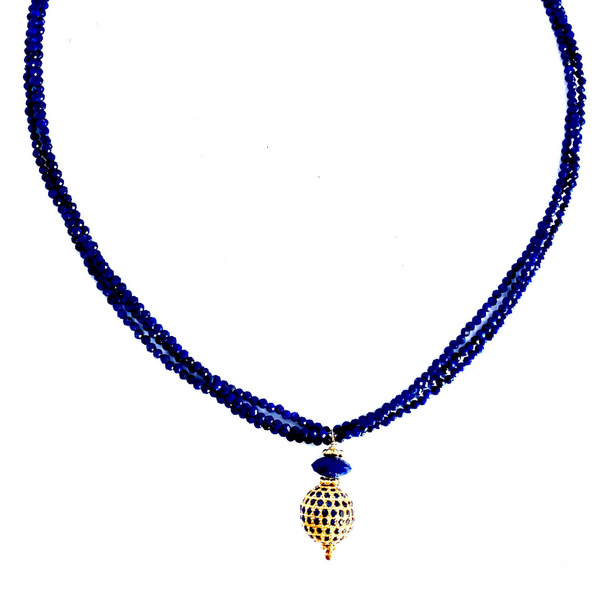 Timeless Sparkle Pave Sapphire Necklace - Last One